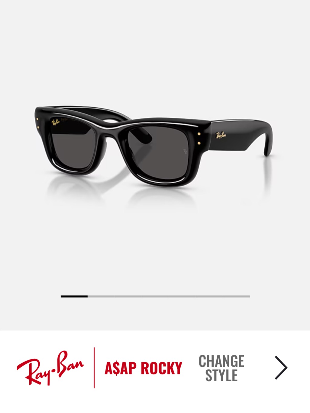 Ray-Ban Black Sunglasses With Dark Gray Lenses